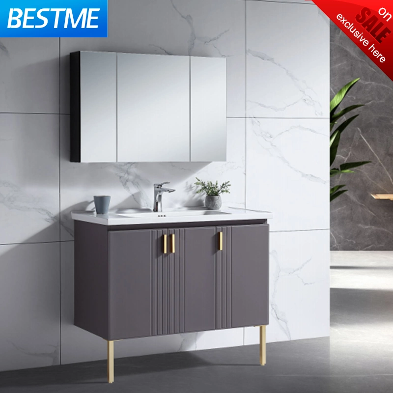 Factory Directly Supply Bathroom Vanity 304 Stainless Steel Waterproof Big Storage Space Mirror Cabinet Bathroom Cabinet (BY-B6225-3-100)